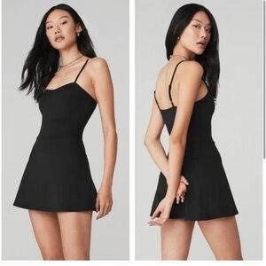 Alo Yoga Alosoft Black Tennis Dress XXS $118